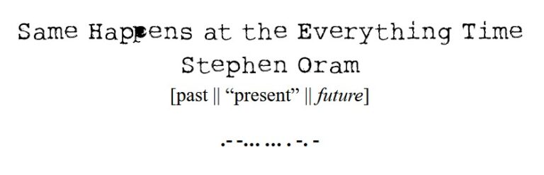 Sein Und Werden (The ‘Verschränkung’ issue)